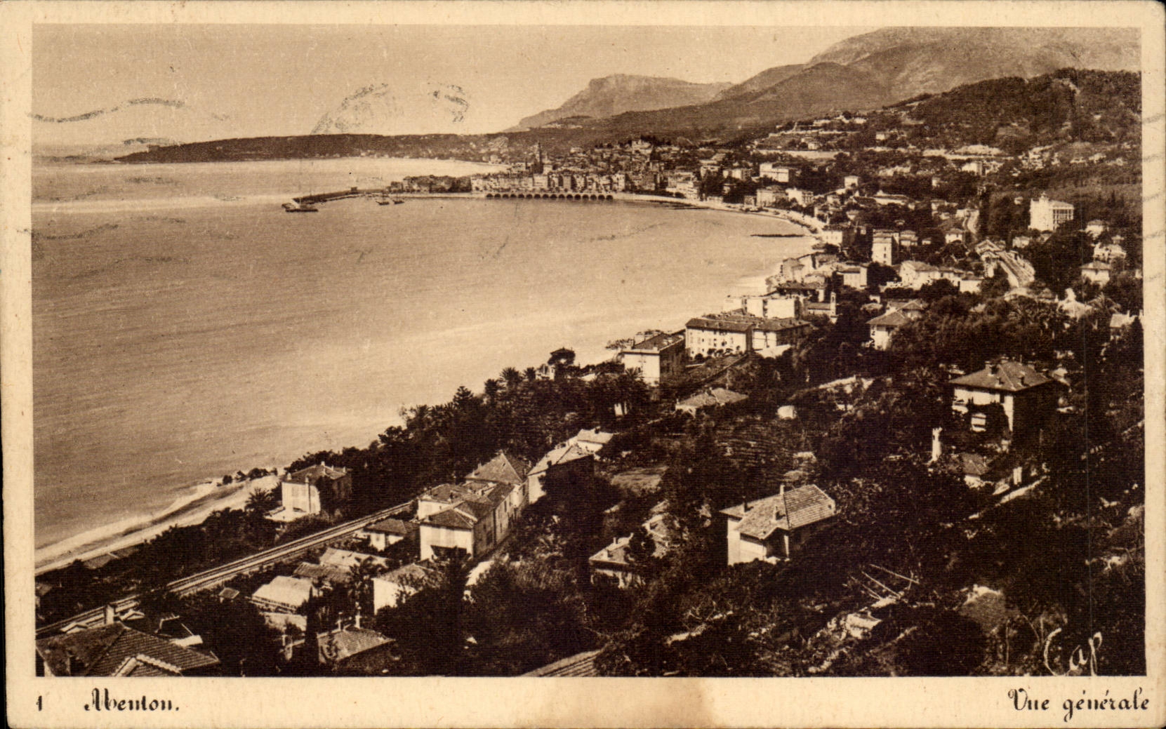 Menton CPA Vue generale