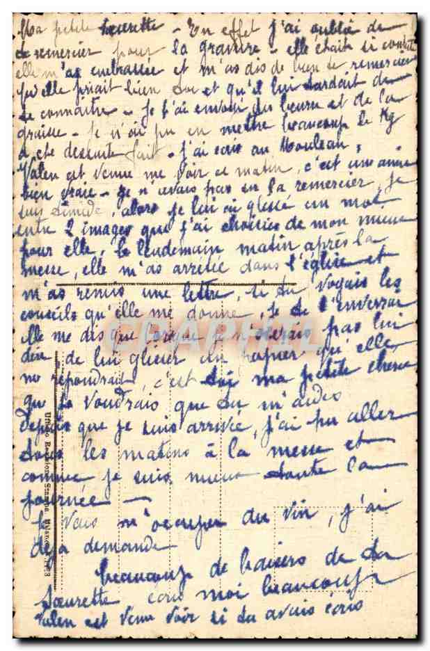CPA Fantaisie L'oiseau mort — Verso