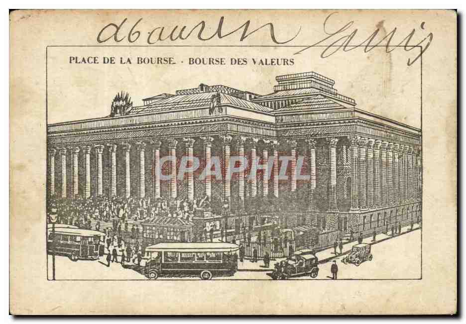 Paris CPA Place de la Bourse des valeurs