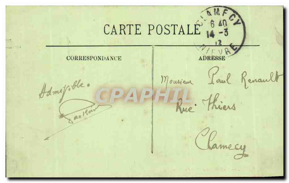 Paris CPA Notre Dame et le pont — Verso