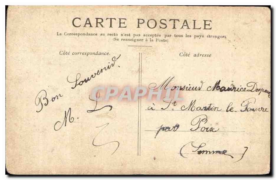 Paris CPA La bastille colonne de juillet — Rückseite