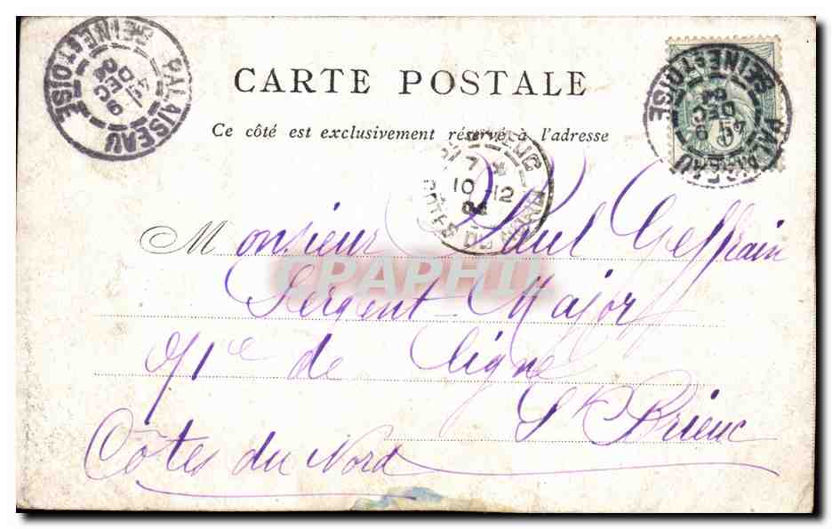 Paris CPA Rue Soufflot et pantheon — Rückseite