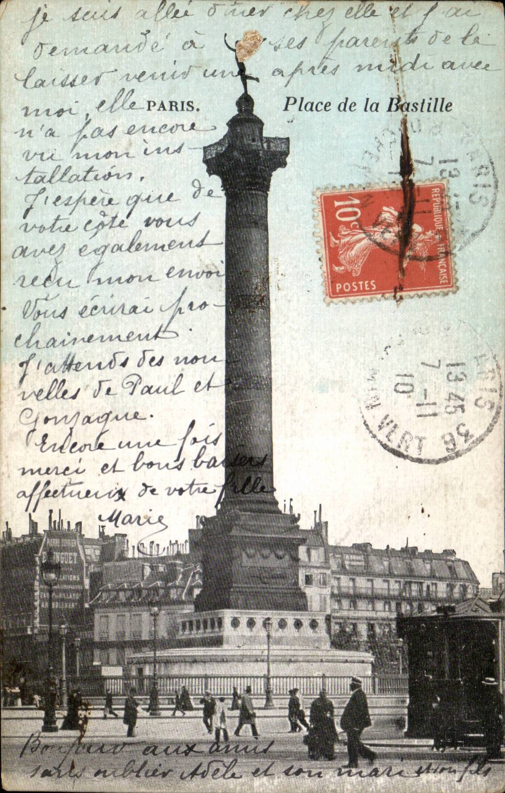 Paris CPA Place de la Bastille