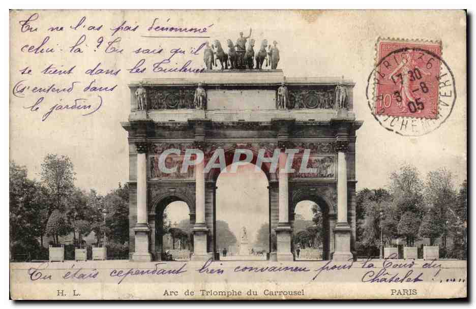 Paris CPA Arc de triomphe du Carrousel