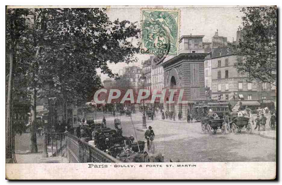 Paris CPA Boulevard et Porte St martin