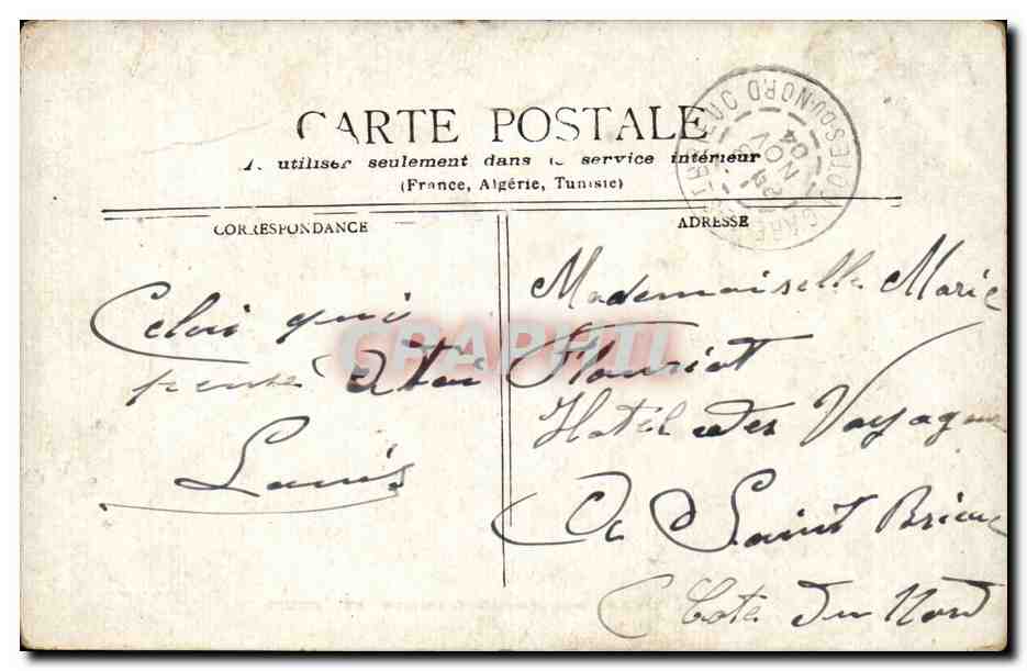 Paris CPA Boulevard et porte St Denis — Verso