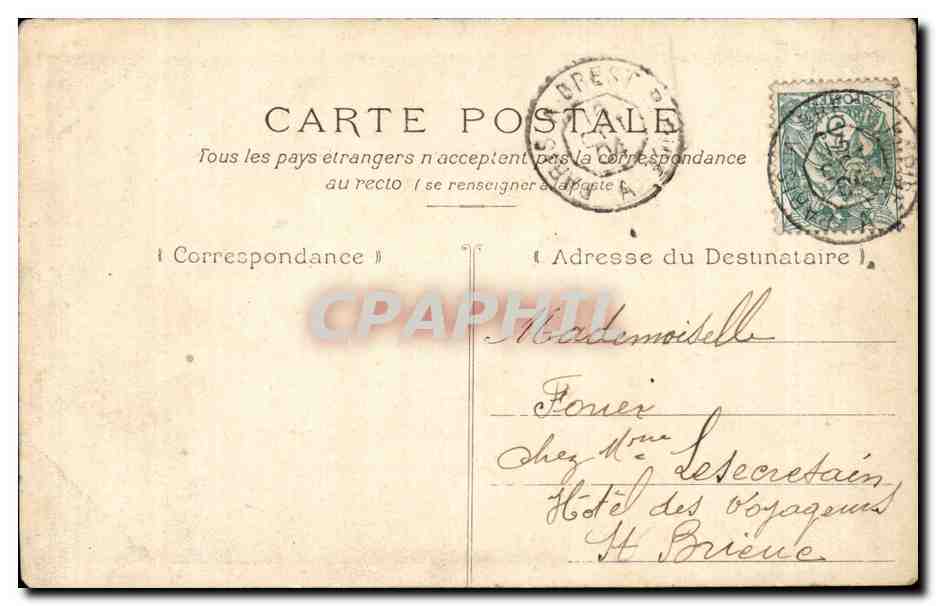 Paris CPA Colonne Vendome — Rückseite