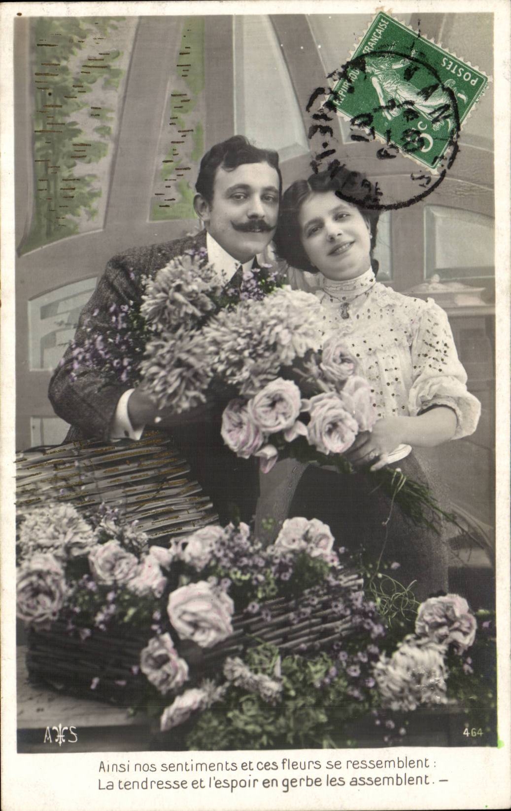CPA Fantaisie Femme Couple