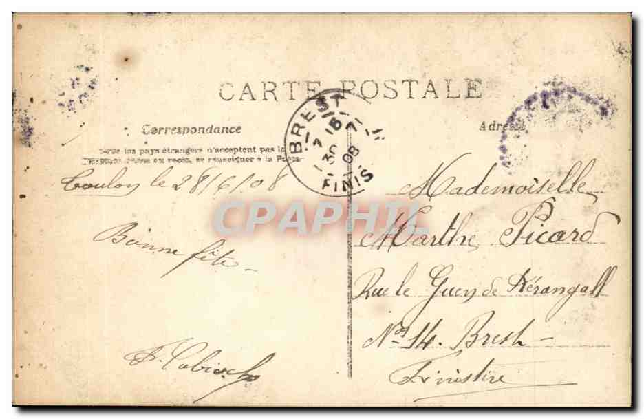 CPA Fantaisie Femme Cueillies pour vous — Verso