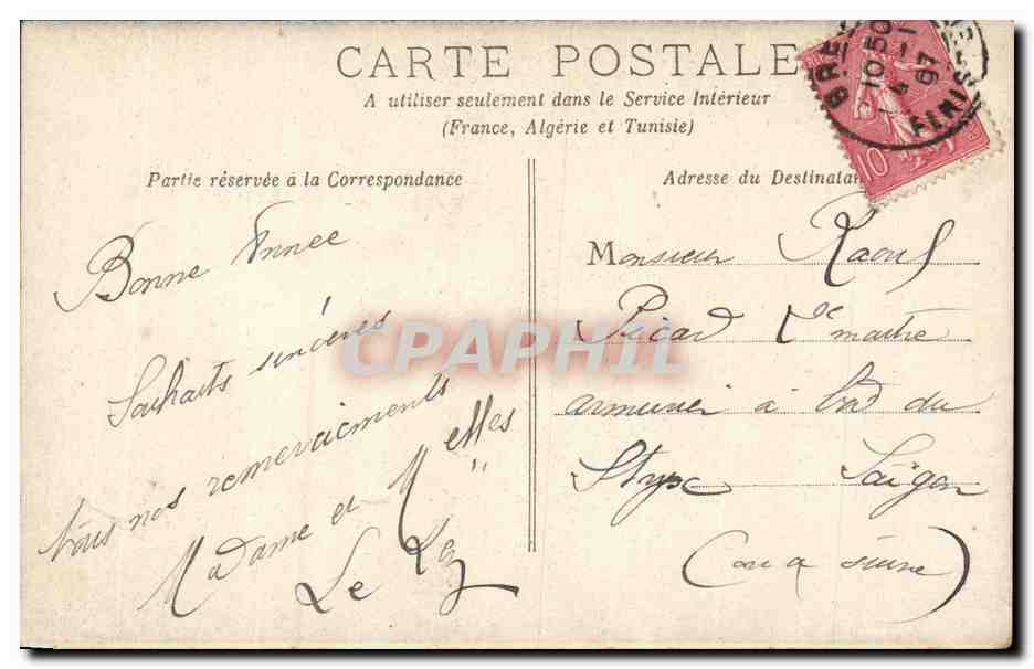 CPA Fantaisie Femme — Rückseite