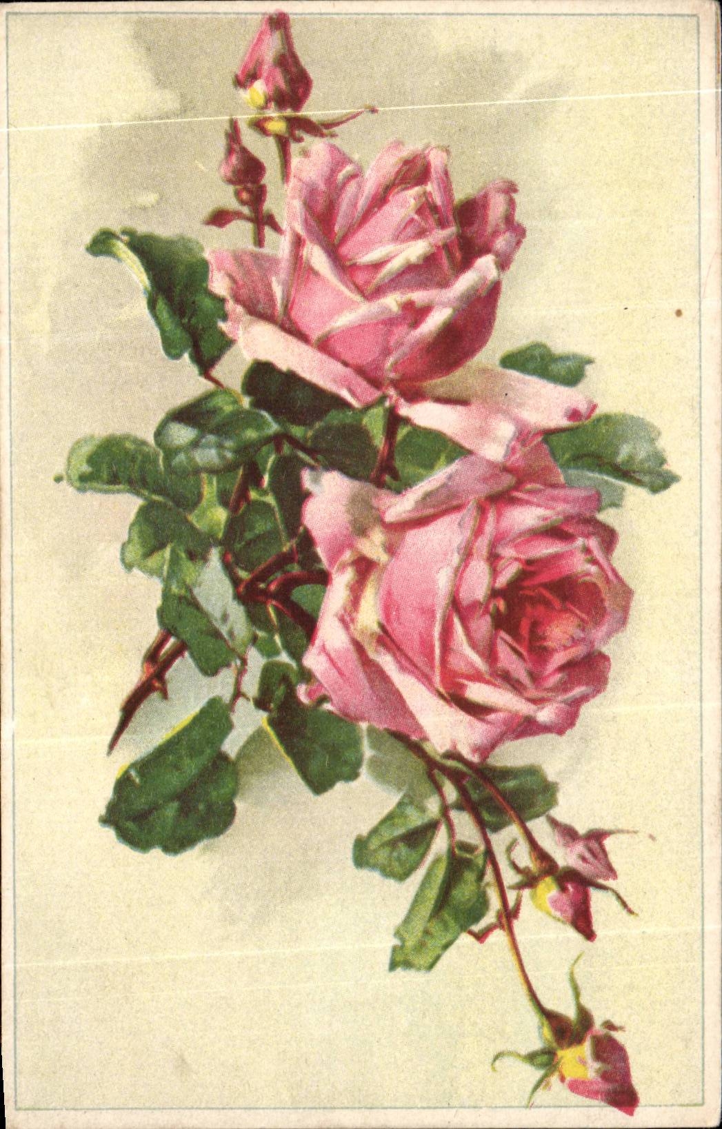 CPA Fantaisie Fleurs
