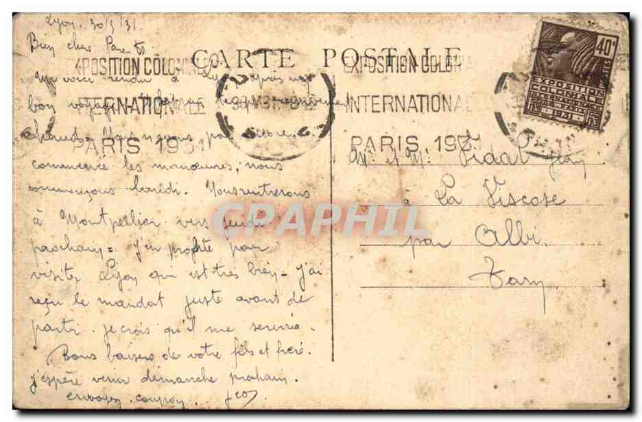 Lyon CPA Pont Lafayette — Rückseite