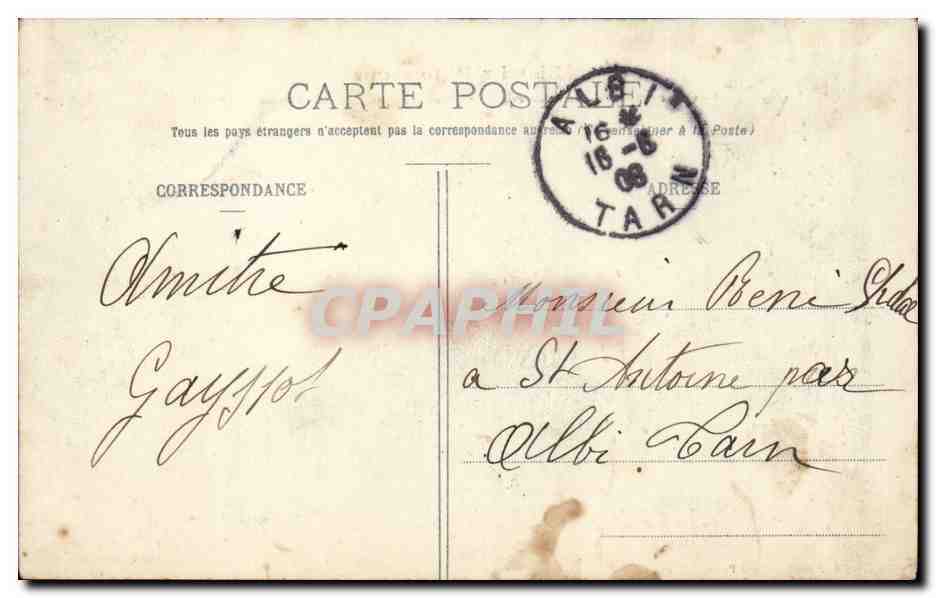 Biarritz CPA Nos enfants a la grande plage Concours de fortifications — Verso