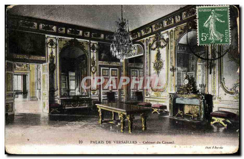 Palais de Versailles CPA Cabinet du conseil