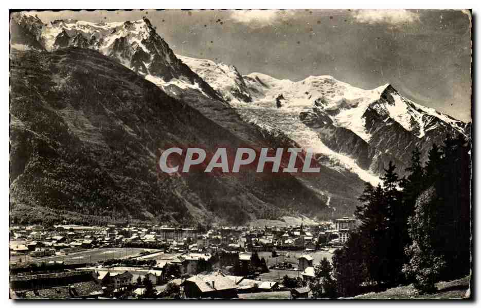 Chamonix CPA Le Mont Blanc et aiguille du Midi