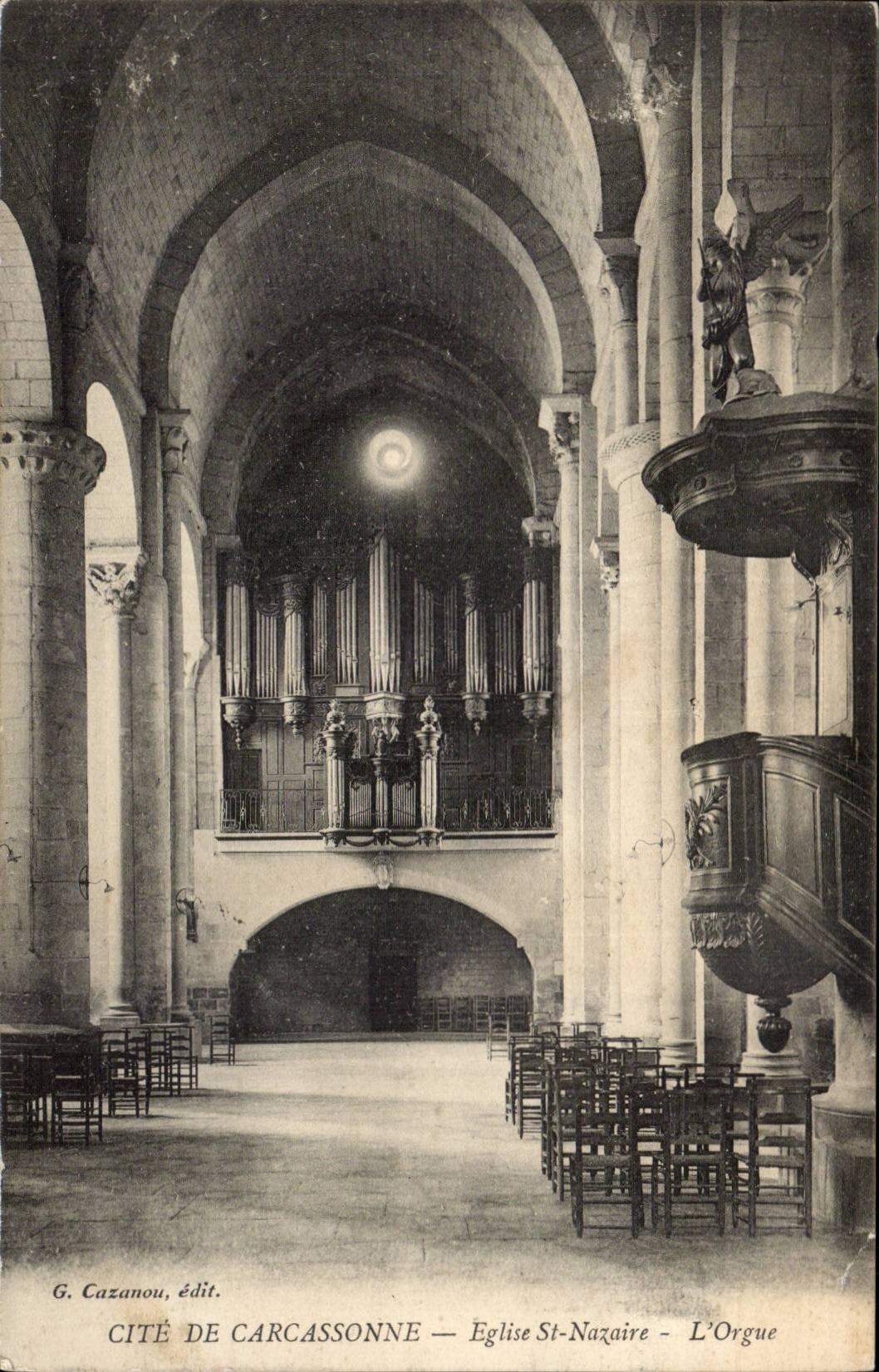 CPA Cite de Carcassonne Eglise St Nazaire L'orge