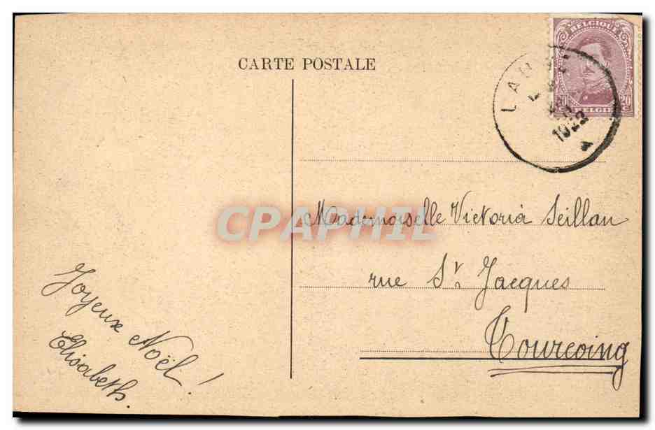 CPA Mme Vige Lebrun et sa fille — Verso