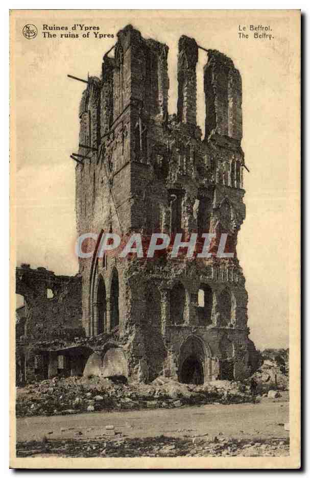 Ruines d'Ypres — Le Belfroy — éditeur NELS, n° de série non visible