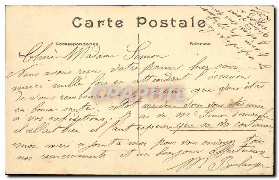 Paris CPA Les Arts et Metiers — Rückseite