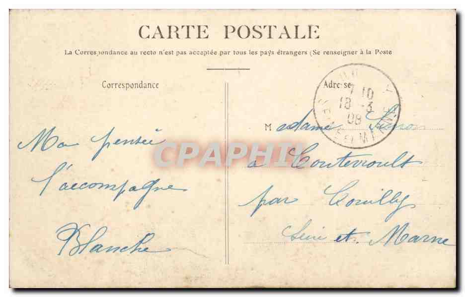 Paris CPA Le Trocadero  — Rückseite