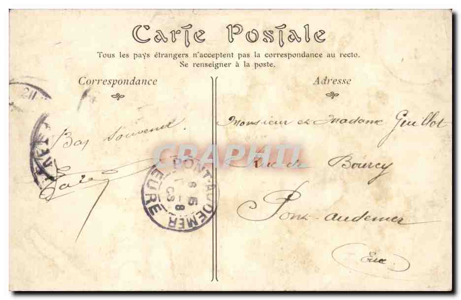 Paris CPA Hotel de ville — Rückseite