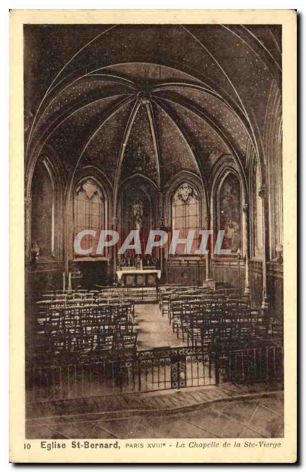 Paris CPA Eglise St Bernard La chapelle de la Ste Vierge
