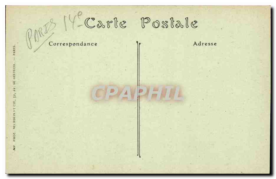 Paris CPA Parc Montsouris L'observatoire — Rückseite