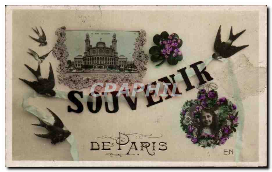 Paris CPA Souvenir Trocadero