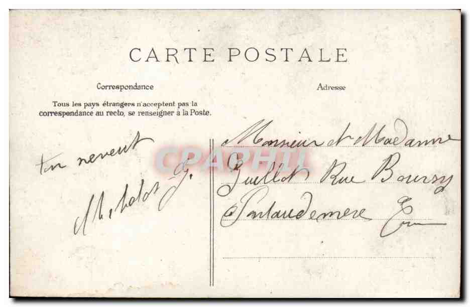 Paris CPA Boulevard des Italiens — Rückseite