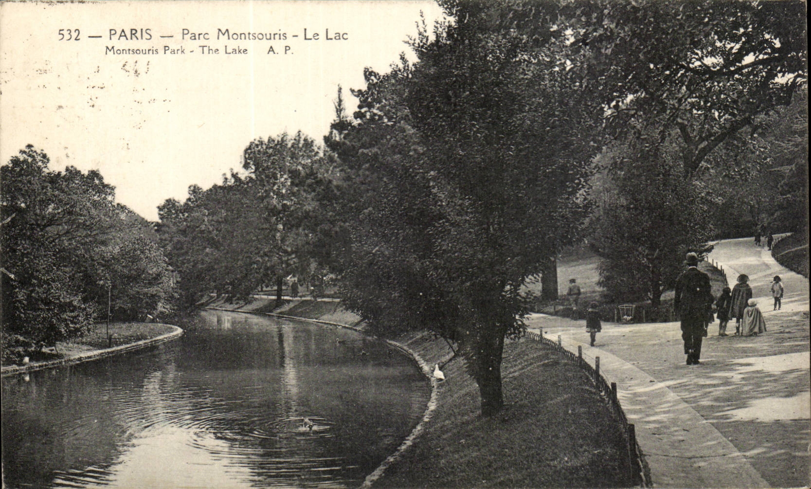 Paris CPA Le parc Montsouris Le lac