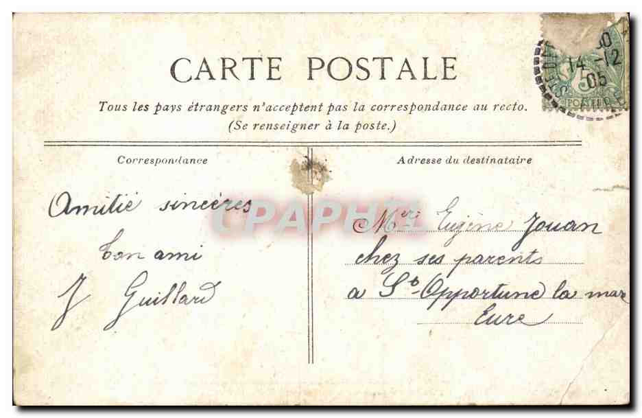 Paris CPA La cour du musee Carnavalet — Rückseite