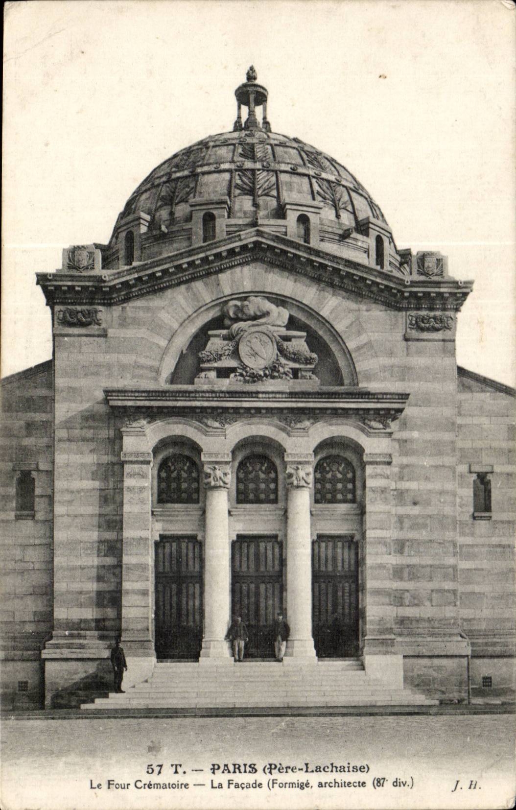 Paris CPA Pere Lachaise Le four crematoire La facade