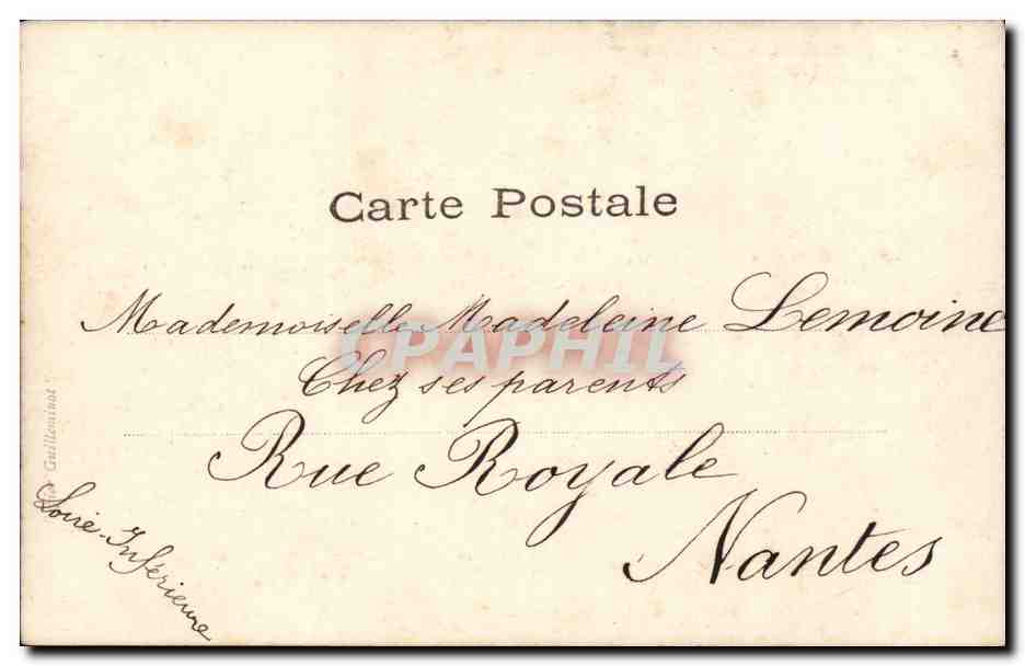 CPA Fantaisie Enfants et lapin (rabbit) — Rückseite