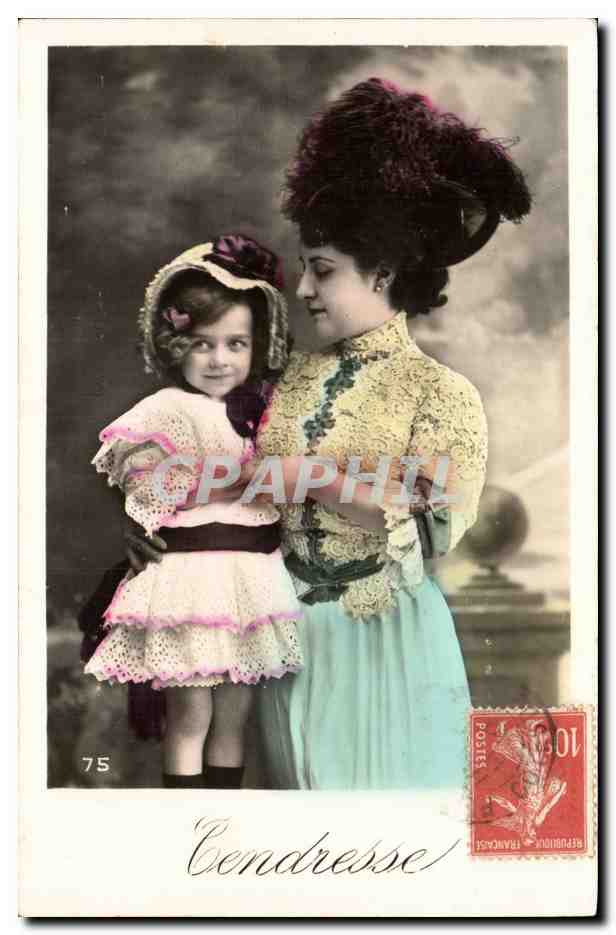 Femme et enfant — portrait — Cendresse, n°75