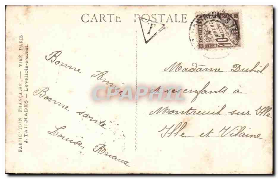 CPA Fantaisie Enfant Bonne annee — Rückseite