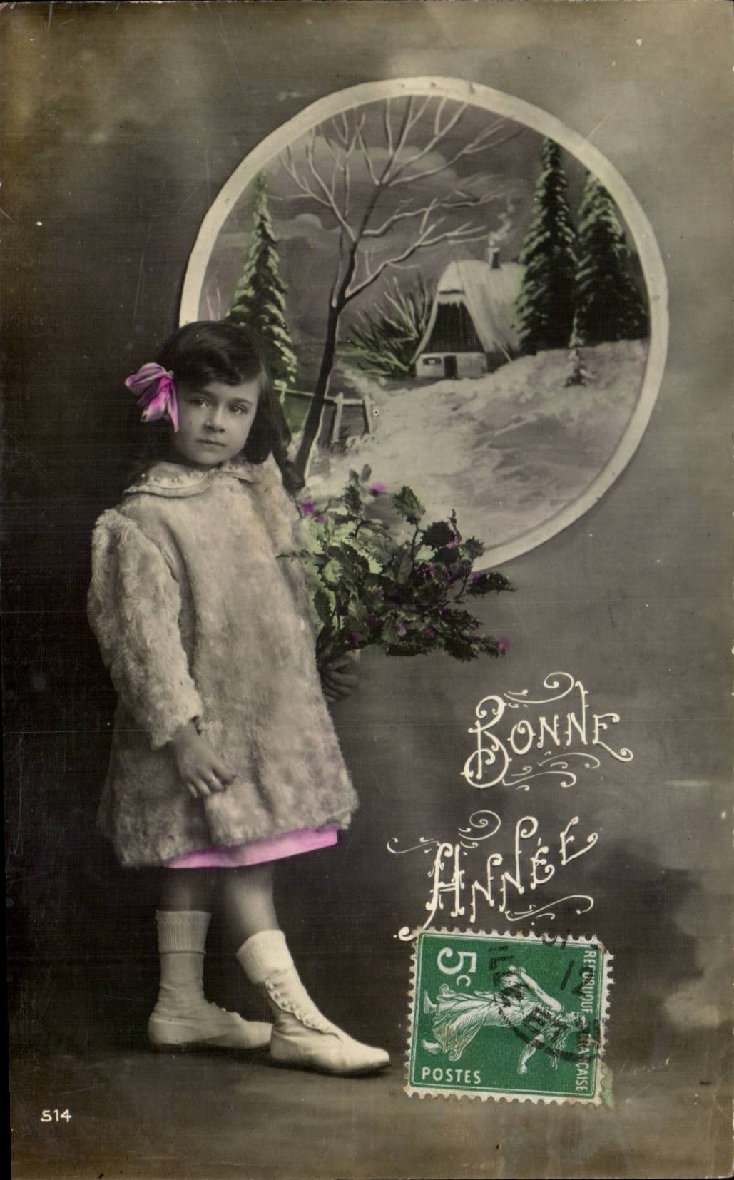 CPA Fantaisie Enfant Bonne annee