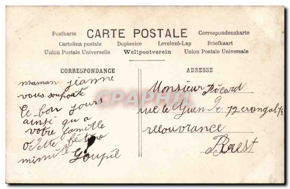 CPA Fantaisie Enfants — Rückseite