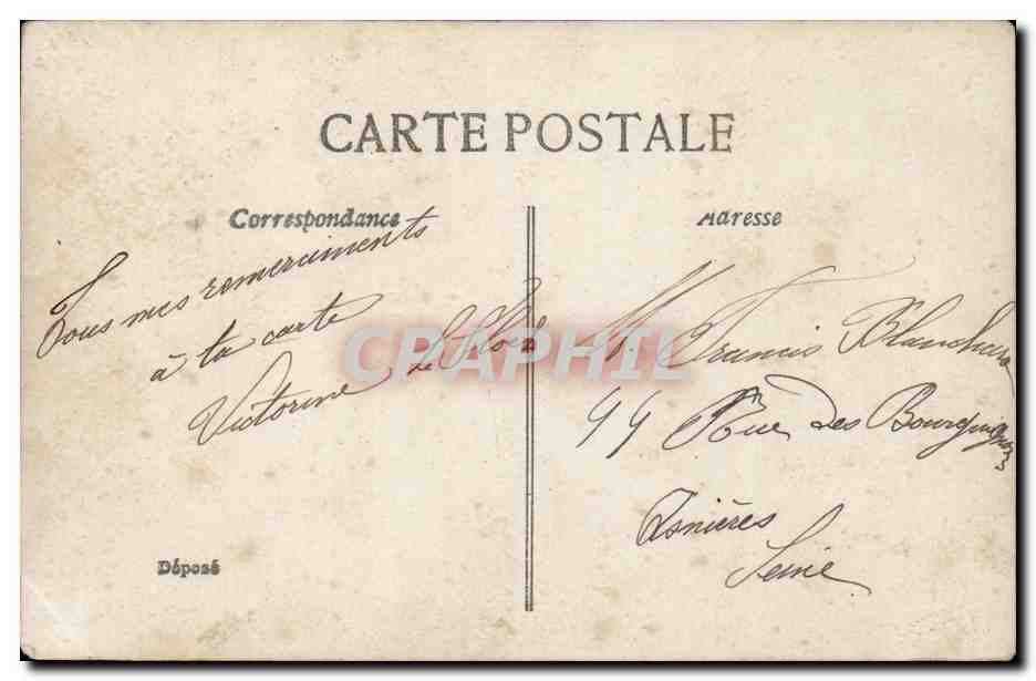 CPA Fantaisie Femme — Verso