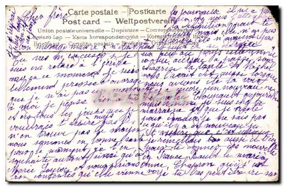 CPA Fantaisie Amitie sincere Hirondelle — Verso