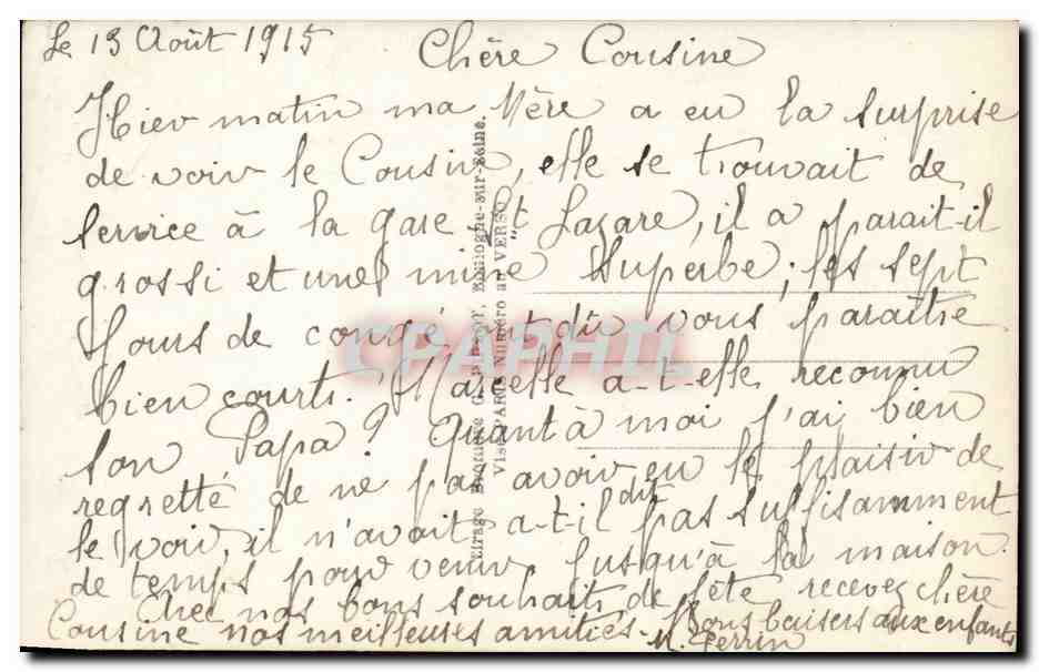 CPA Fantaisie Femme — Verso