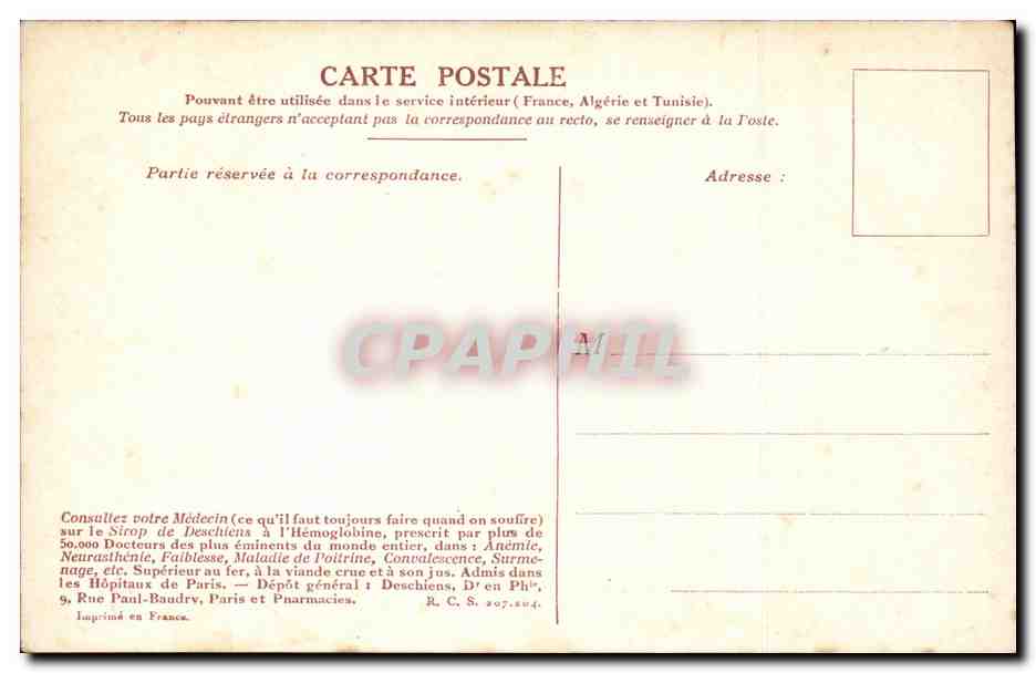 Musee de Versailles CPA Bataille de l'Alma (septembre 1854)  — Rückseite