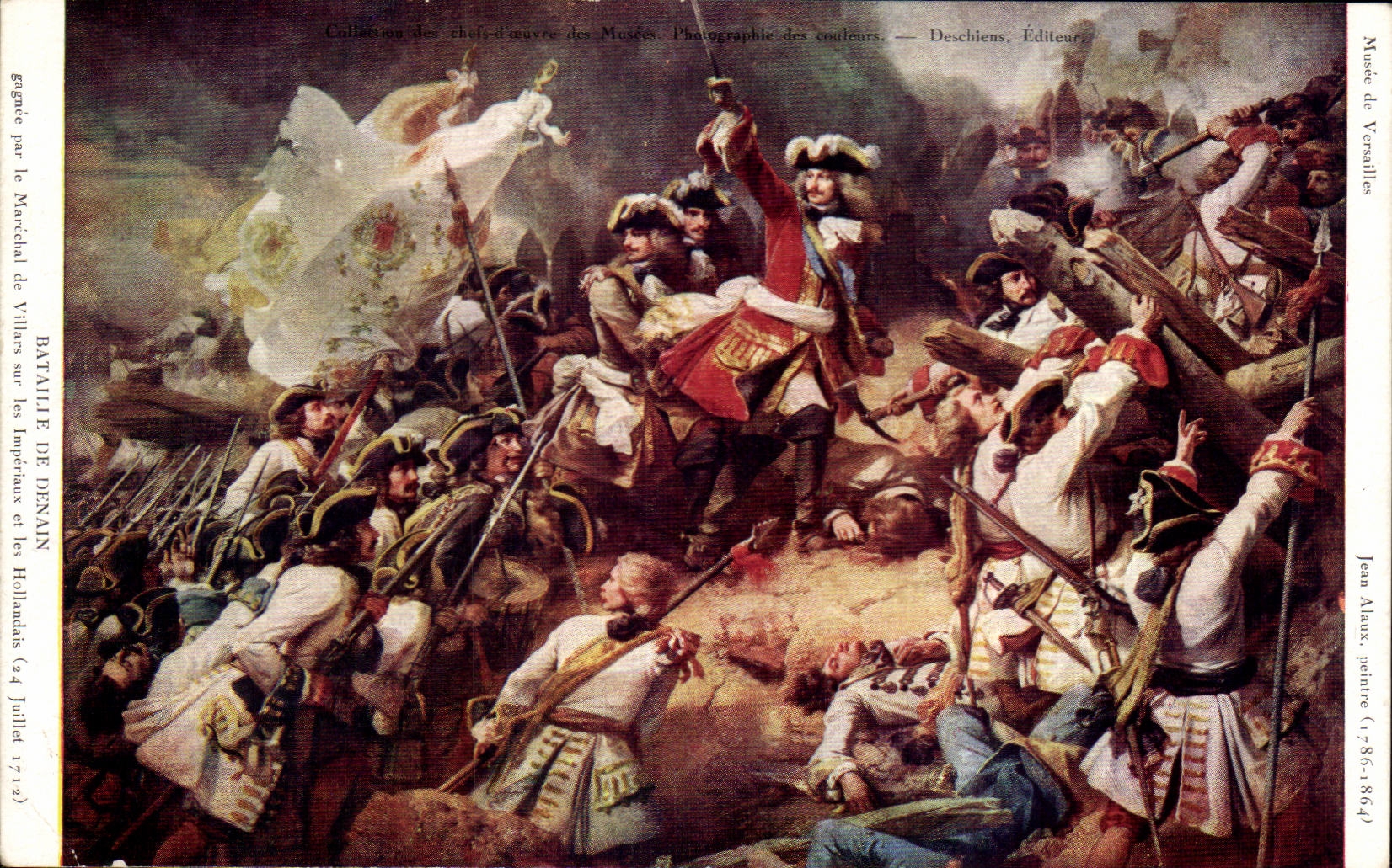 Musee de Versailles CPA Bataille de Denain gagnee par le Marechal de Villars sur les imperiaux et les hollandais 1712)