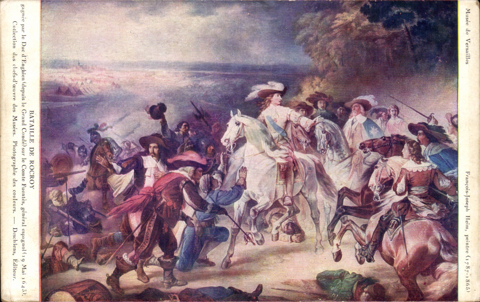 Musee de Versailles CPA Bataille de Rocroy gagnee par le duc d'enghien sur le Comte Fuentes (1643)