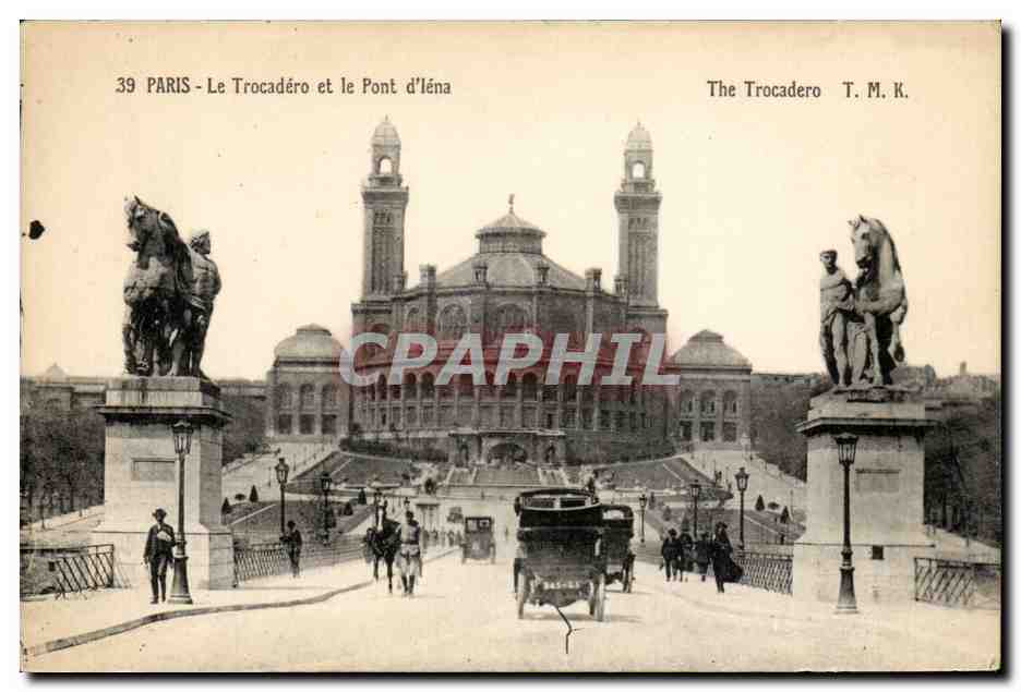 Paris CPA Le Trocadero et le pont d'Iena