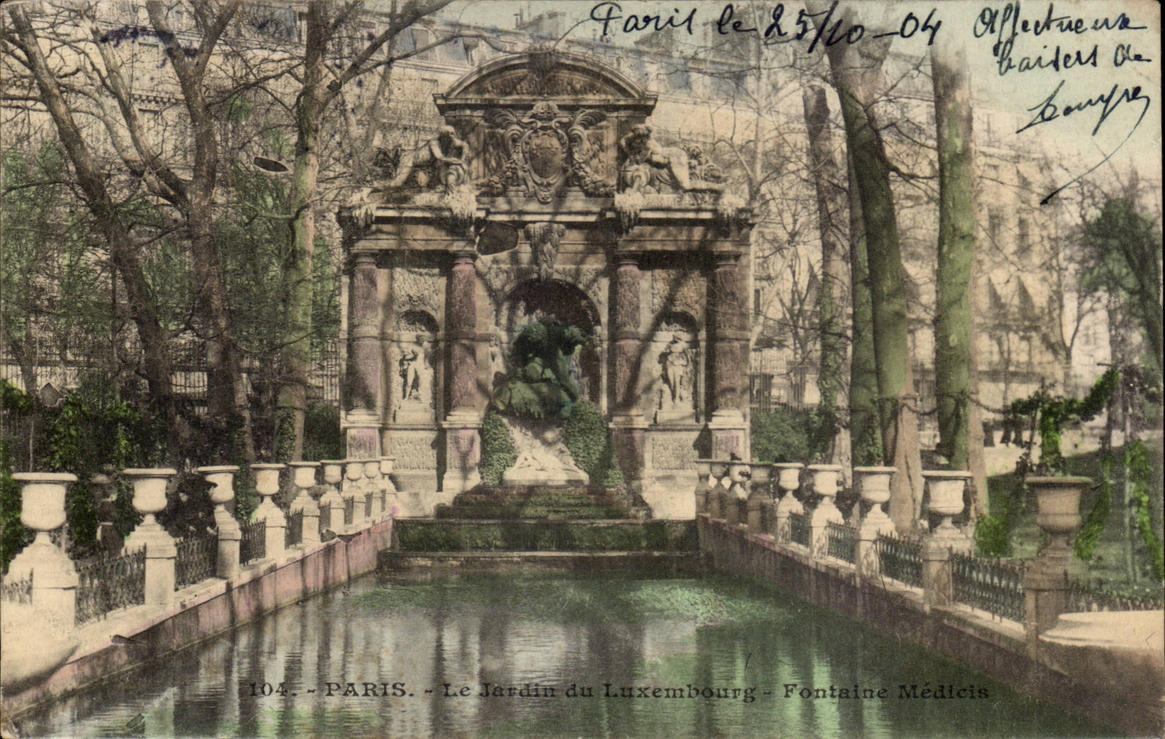 Paris CPA Le jardin du Luxembourg Fontaine Medicis