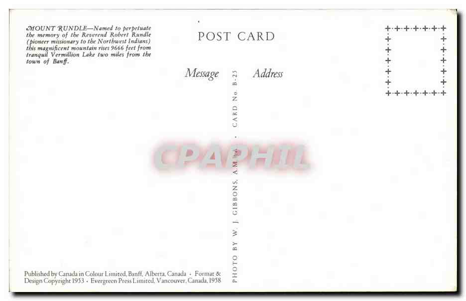 Mount Rundle CPM Canada — Back