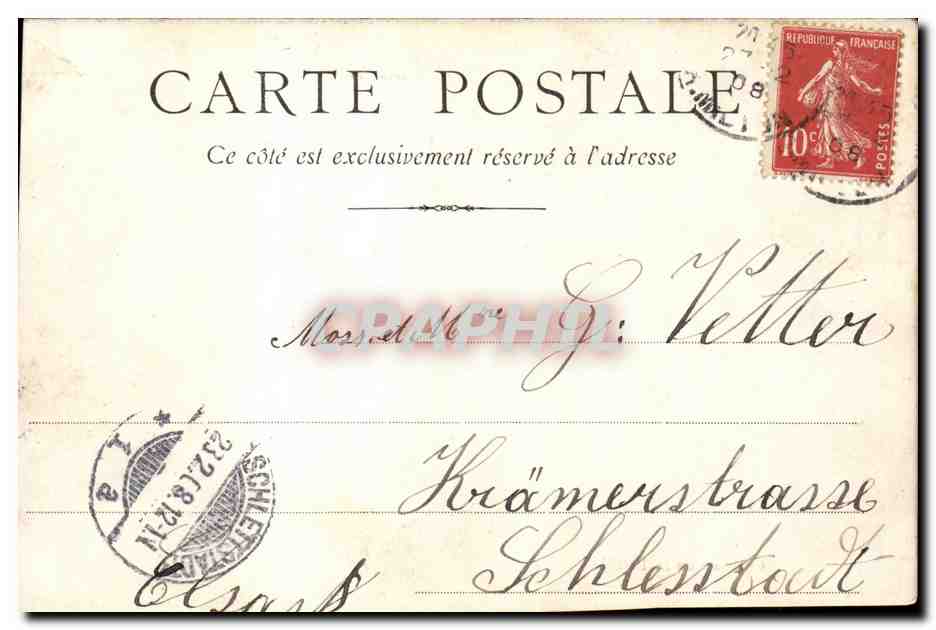 Paris CPA Colonne de la Bastille — Verso