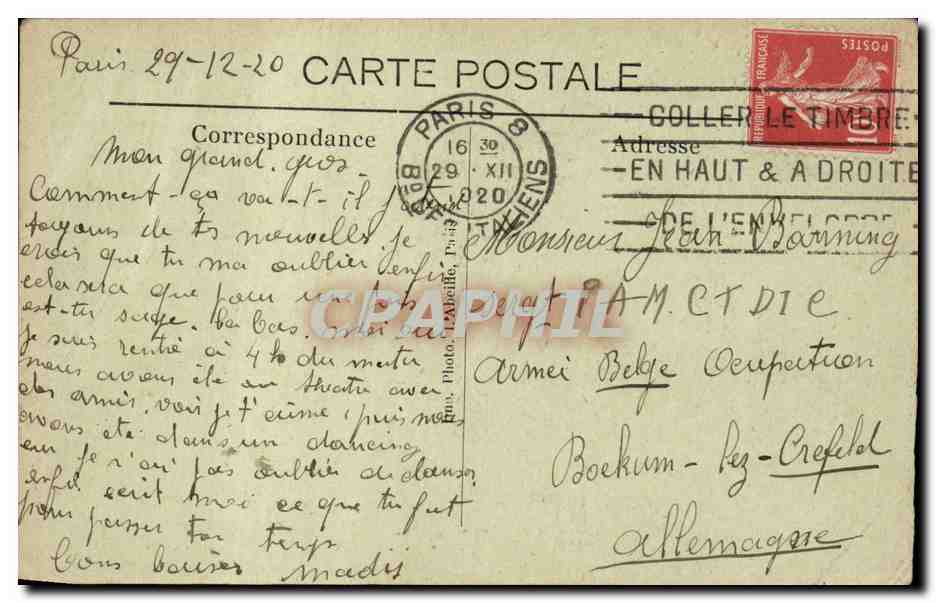 Paris CPA Le grand palais  — Rückseite