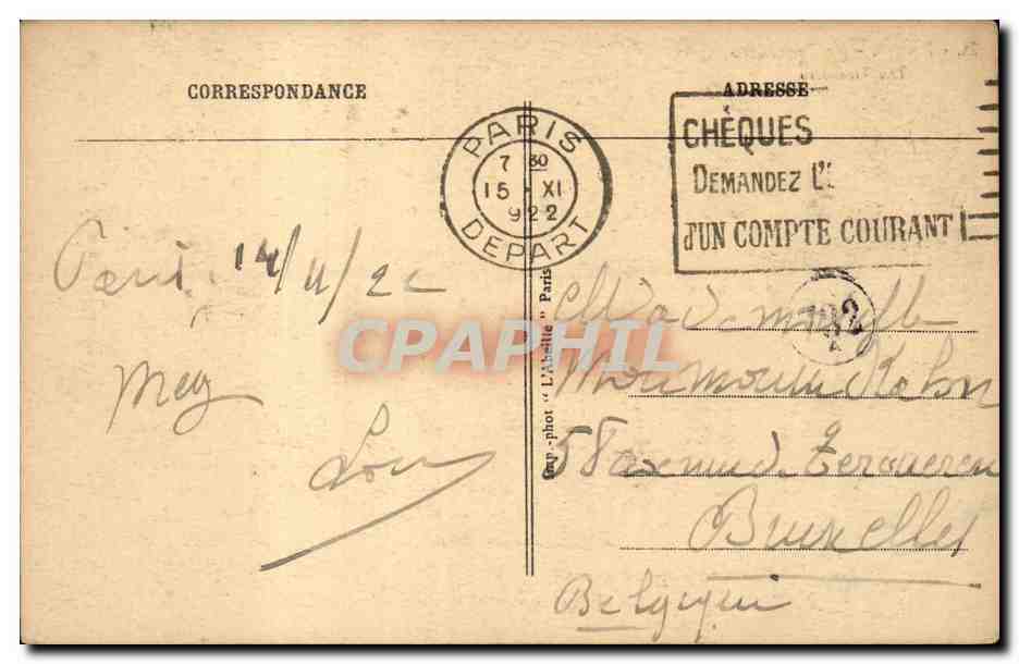 Paris CPA Le Trocadero — Rückseite