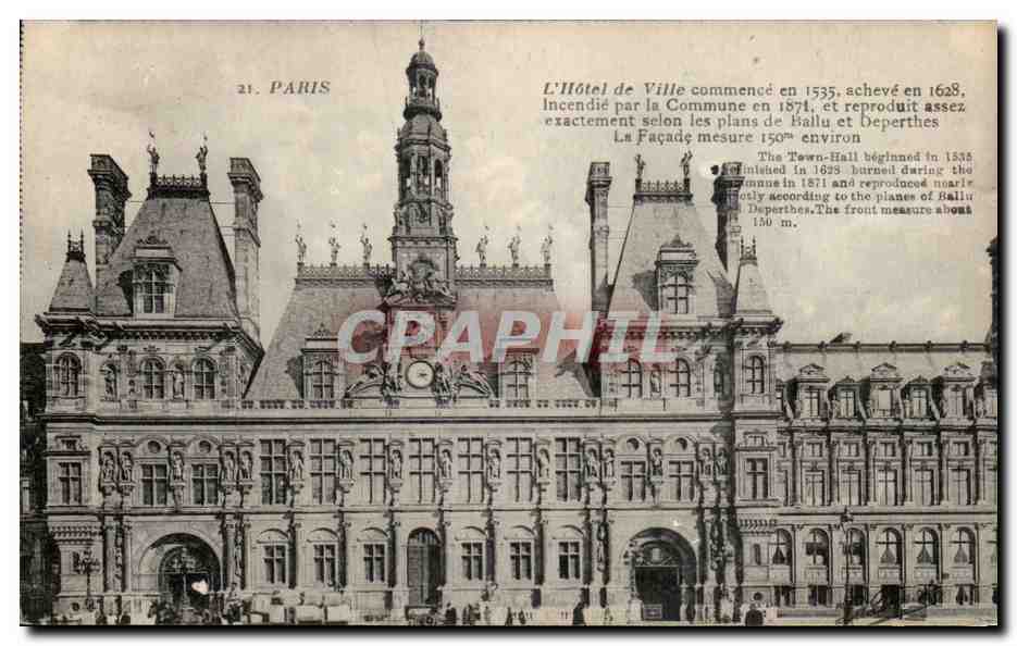 Paris CPA L'hotel de ville